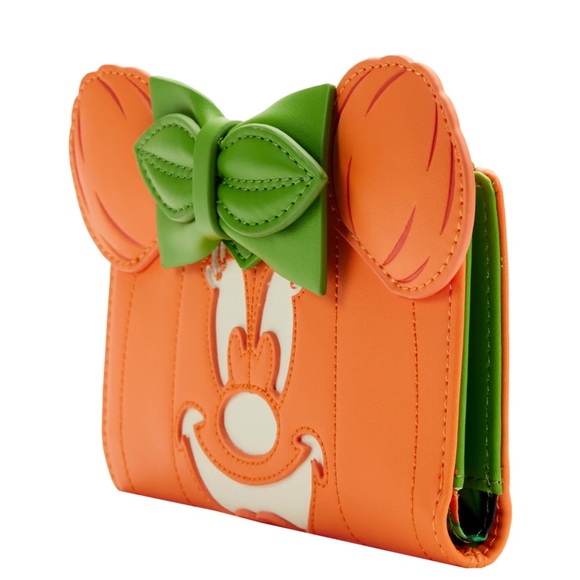 Minnie Mouse Glow in the Dark Pumpkin Flap Wallet - Picture 4 of 6